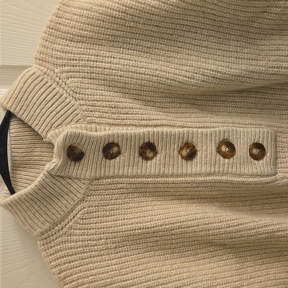 Sezane Luan Cotton/wool Cream Knit Dress - Picture 7 of 11